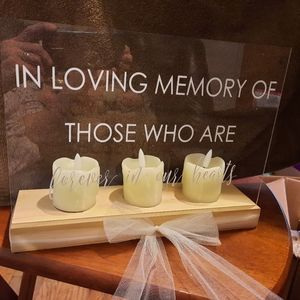 Memory plaque with candles
